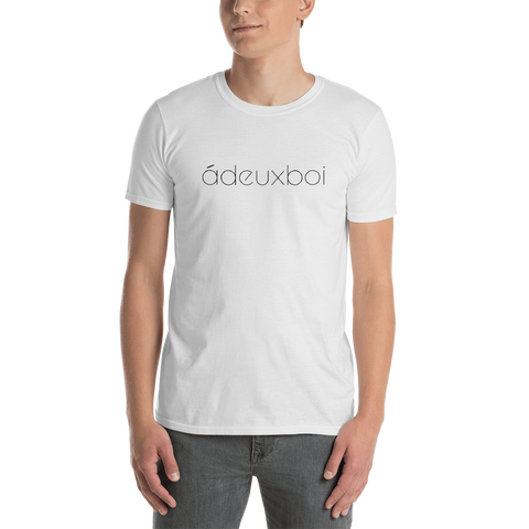 ádeuxboi - Unisex Softstyle T-Shirt - white/black